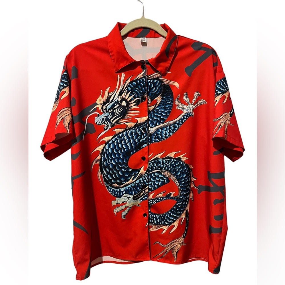 Double Sided Dragon Shirt Short Sleeves 1X